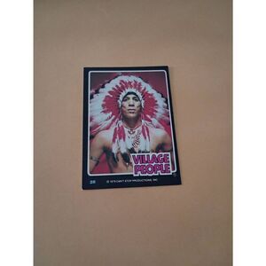 Vintage 1979 Village People Trading Card #28 Disco Era Vintage Music Collectible